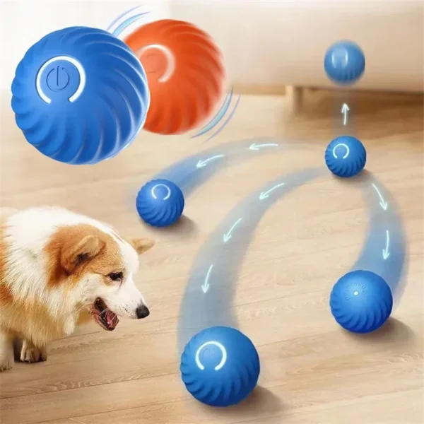 Jouet coule électronique intelligent pour animaux de compagnie, boule mobile, mouvement automatique USB, rebondissant pour chiot, cadeau d'anniversaire, produits pour chat